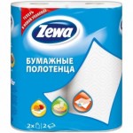 Кухонные полотенца "Zewa" белые, 2 слоя (1*2 рул./уп.)